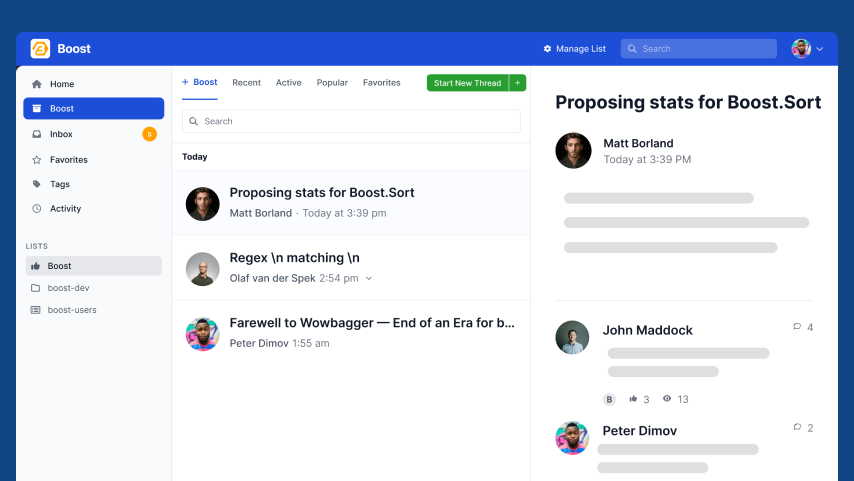 Preview of recent threads on the Boost developers mailing list